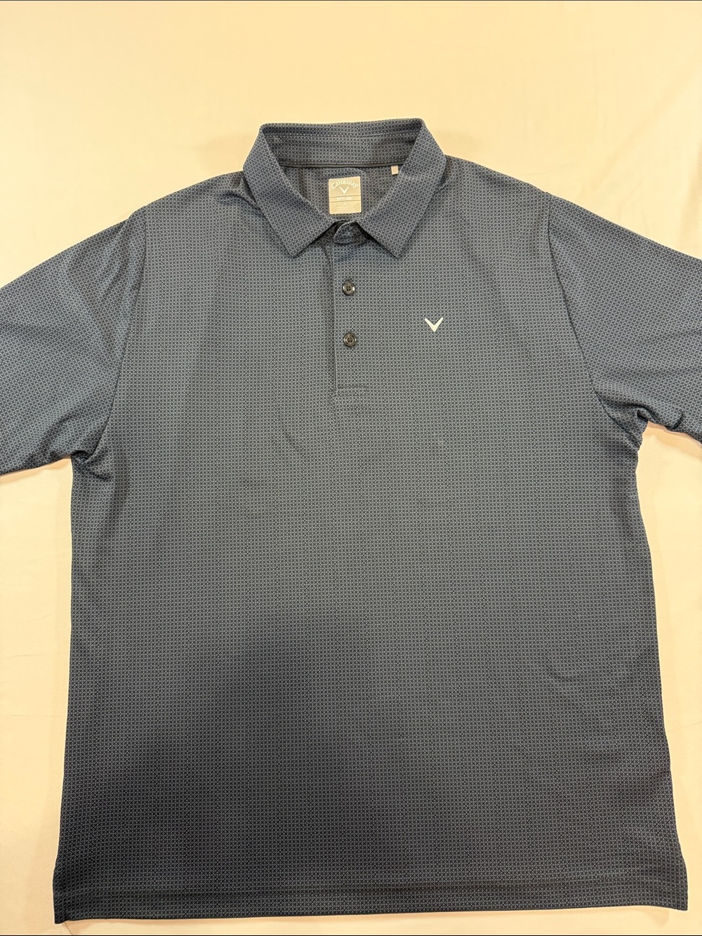 Callaway Men's Navy Micro-Pattern Polo Size L